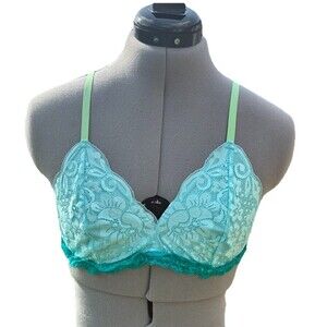 No Boundaries | Blue Turquoise Lace Bralette Size Medium